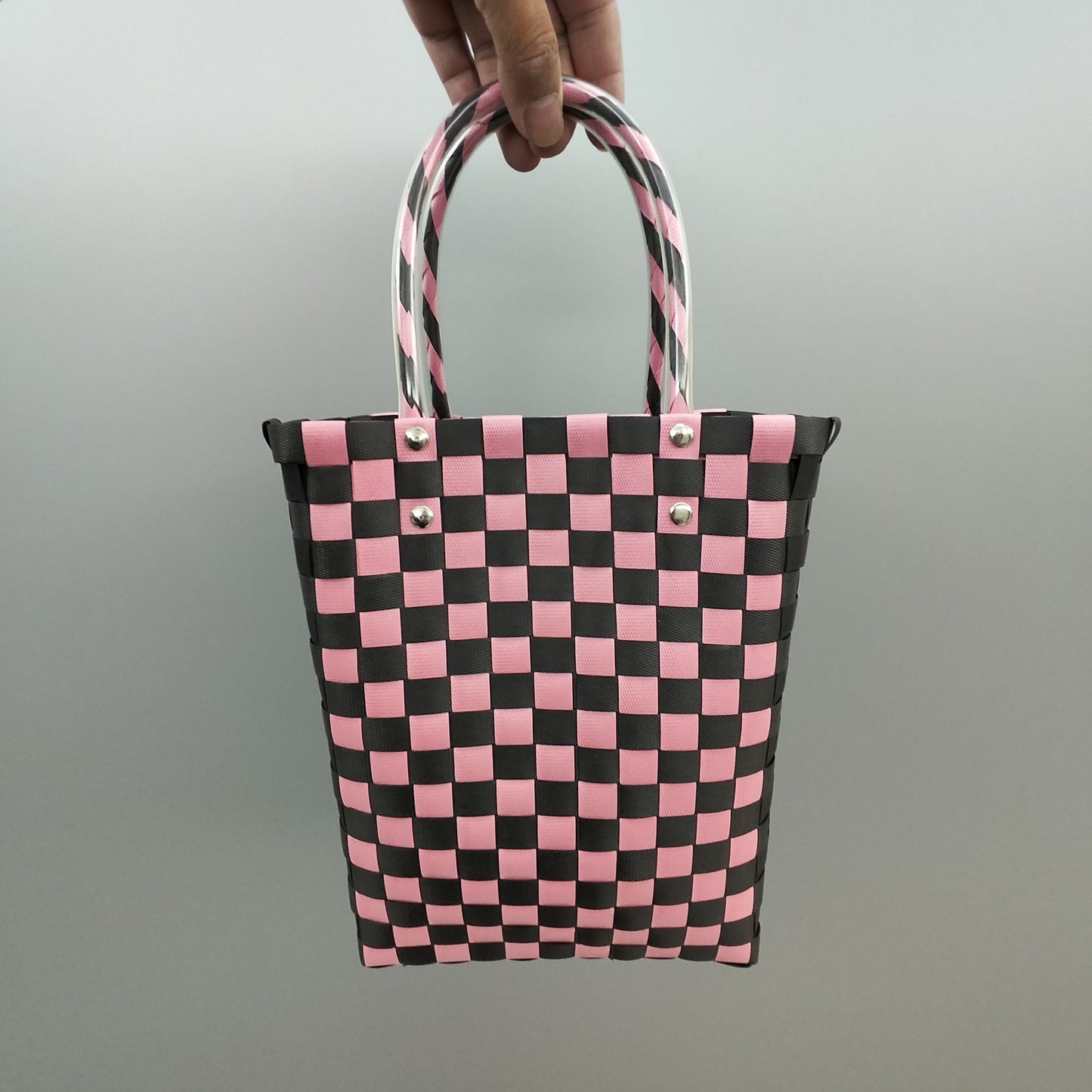 Vertical Simple Fashion Woven Storage Basket Handbags