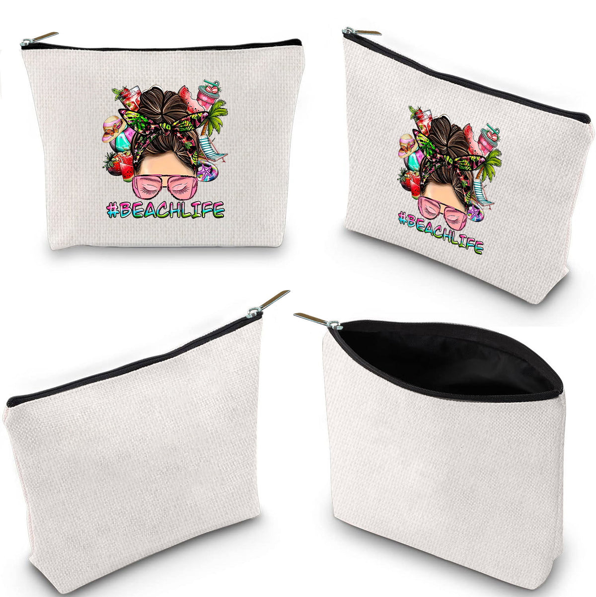 Printing Buggy Large Capacity Simple Zipper Makeup Bag