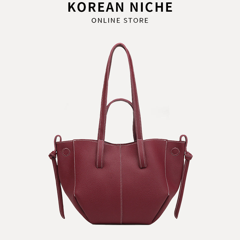 Women's French Advanced Texture Niche Portable Large Tote Bags