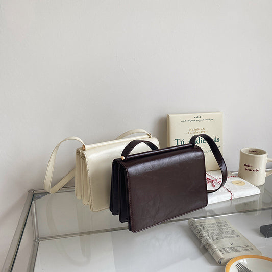 Women's Korean Retro Oil Wax Skin Underarm Niche Temperament Bags