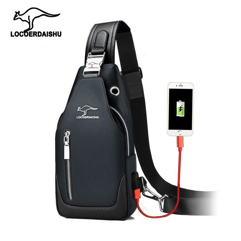 Classy Men's Oxford Cloth Charging Tide Backpacks