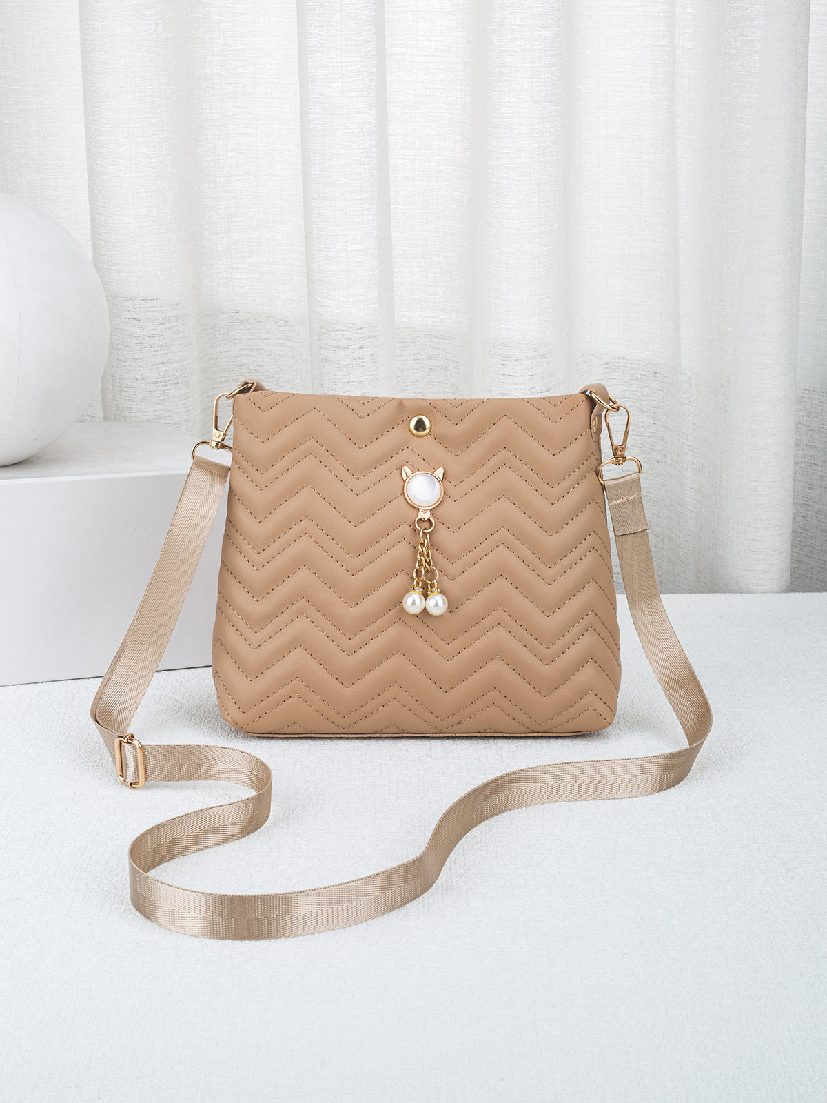 Women's Wave Quilted Fashion Mini For Women's Shoulder Bag