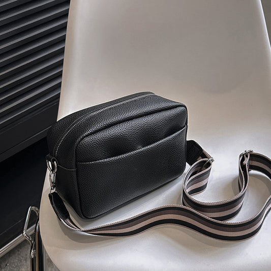 Women's Fashion Solid Color Wide Strap Crossbody Bags