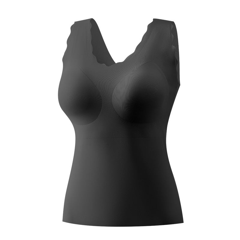 Women's Seamless Ice Silk Vest Underwear Base Tanks Camis