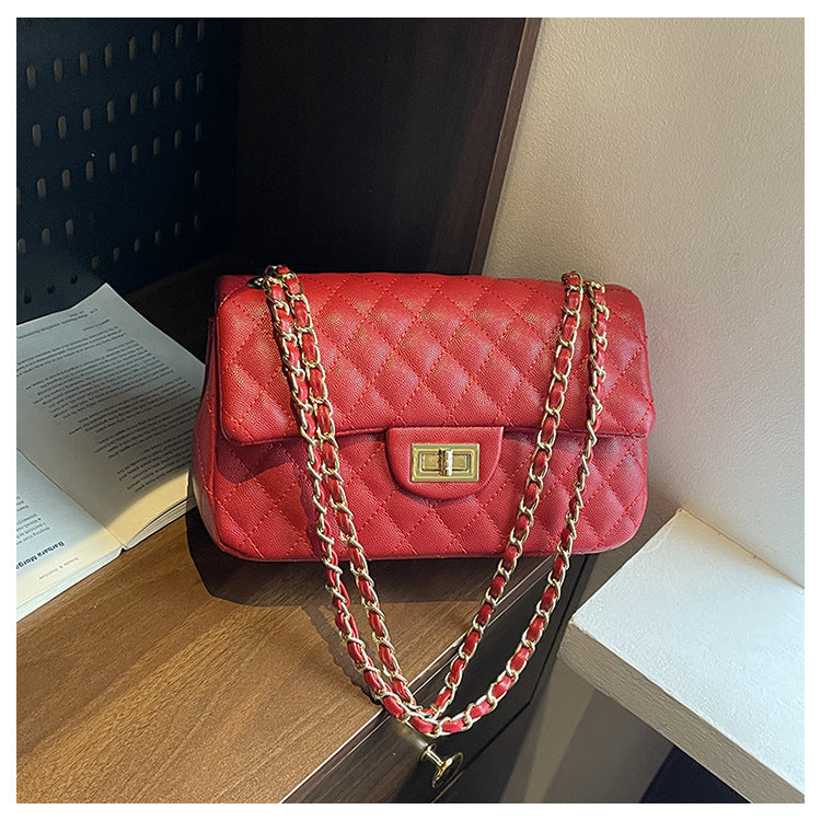 Women's Fashion Chain One Korean Diamond Embroidery Shoulder Bags