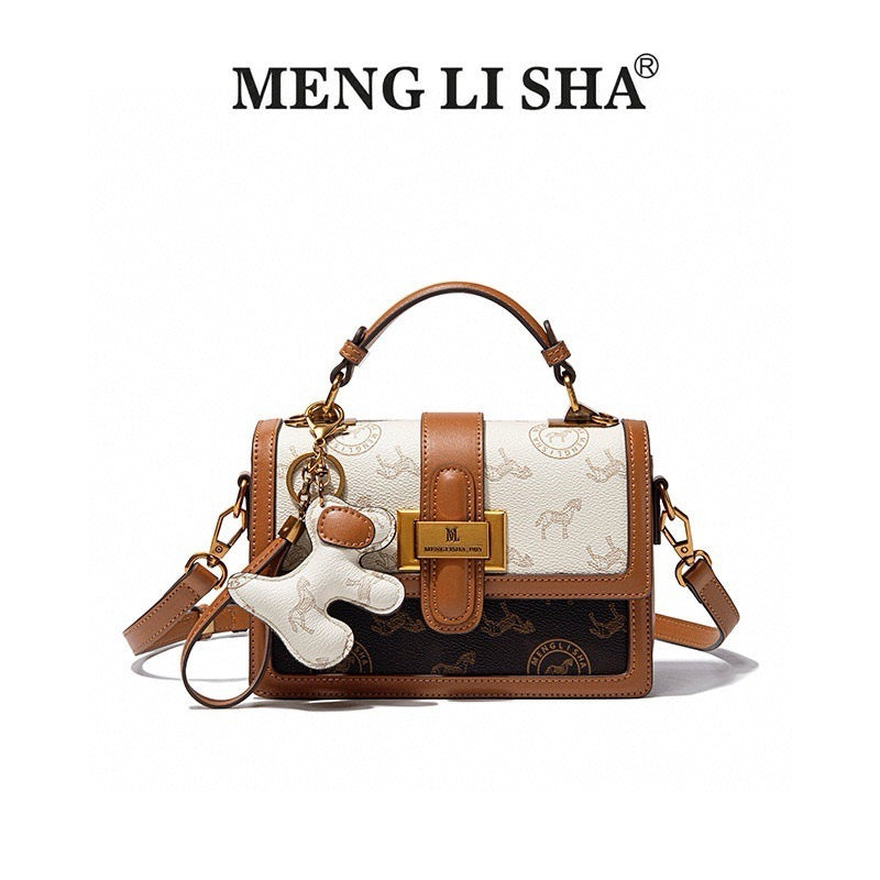 Women's High-grade Presbyopic Printing Color Contrast Commute Women's Messenger Bag