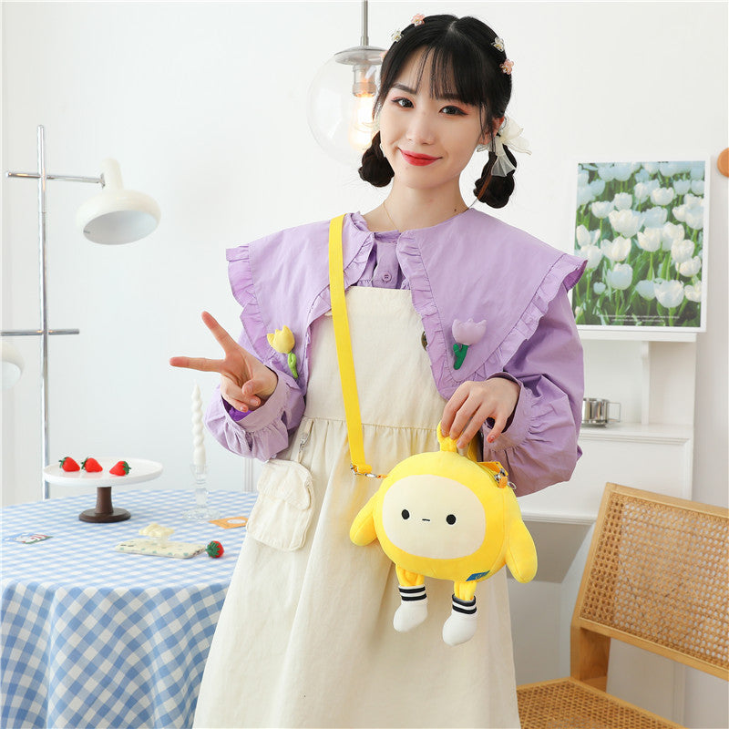 Doll Cartoon Heart Egg Puff Party Crossbody Bags
