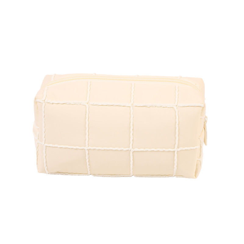 Large Capacity Quilted Style High-grade Portable Toiletry Makeup Bag
