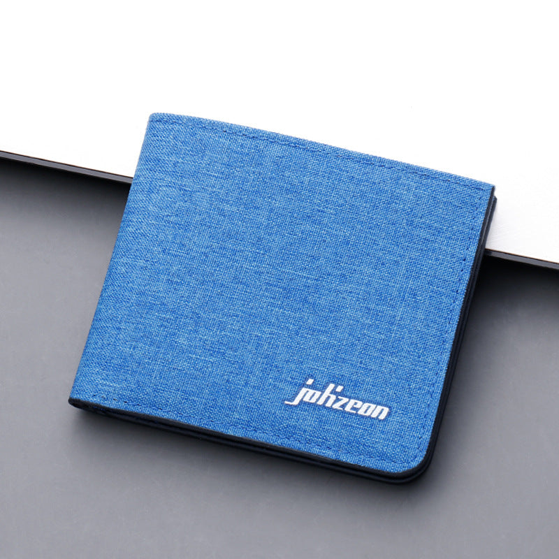 Men's Short Canvas Multiple Slots Can Hold Men's Wallets