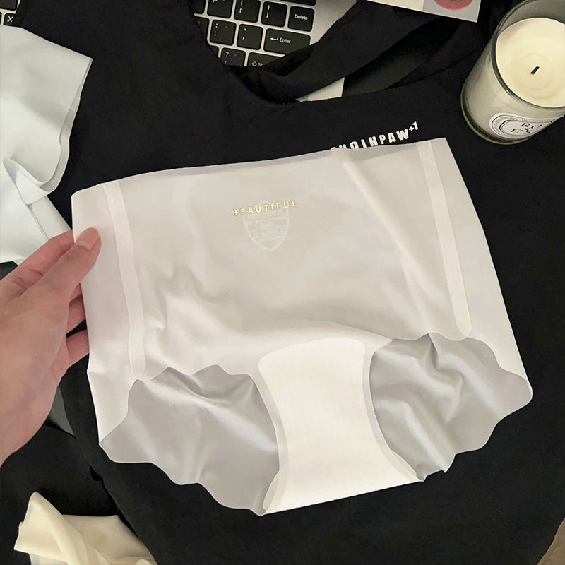 Women's Ice Silk Nude Feel Lengthened Crotch Breathable Panties