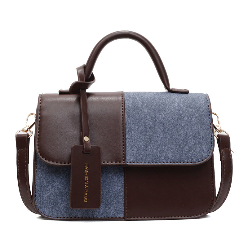Women's Fashion Stitching Texture Portable Commuter Western Bags