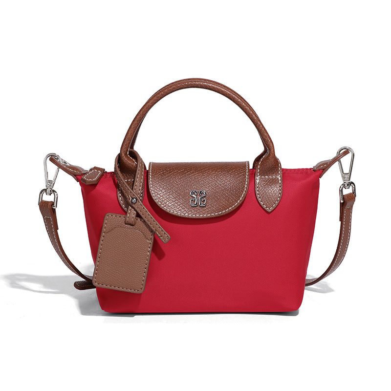 Women's French Style Mini Fashion Simple Dumpling Nylon Waterproof Lightweight Phone Bags