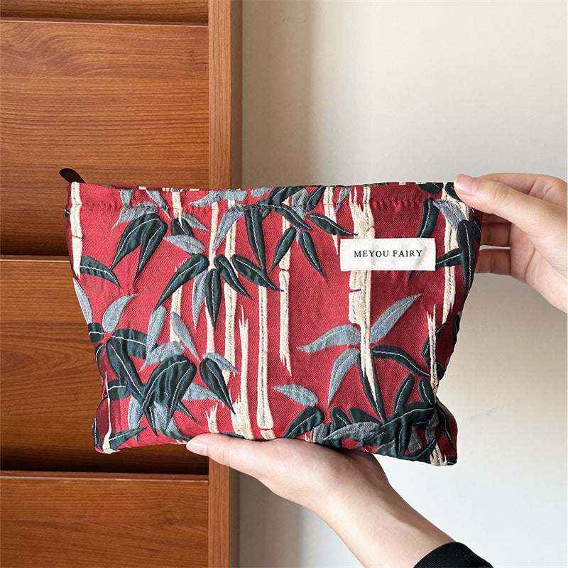 High-grade Three-dimensional Elegant Large Capacity Storage Clutch Zipper Makeup Bag