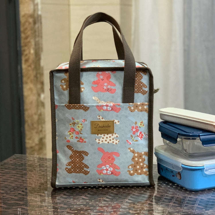 Korean Style Waterproof Thermal Preservation Lunch Box Octave Music Gun Handbags