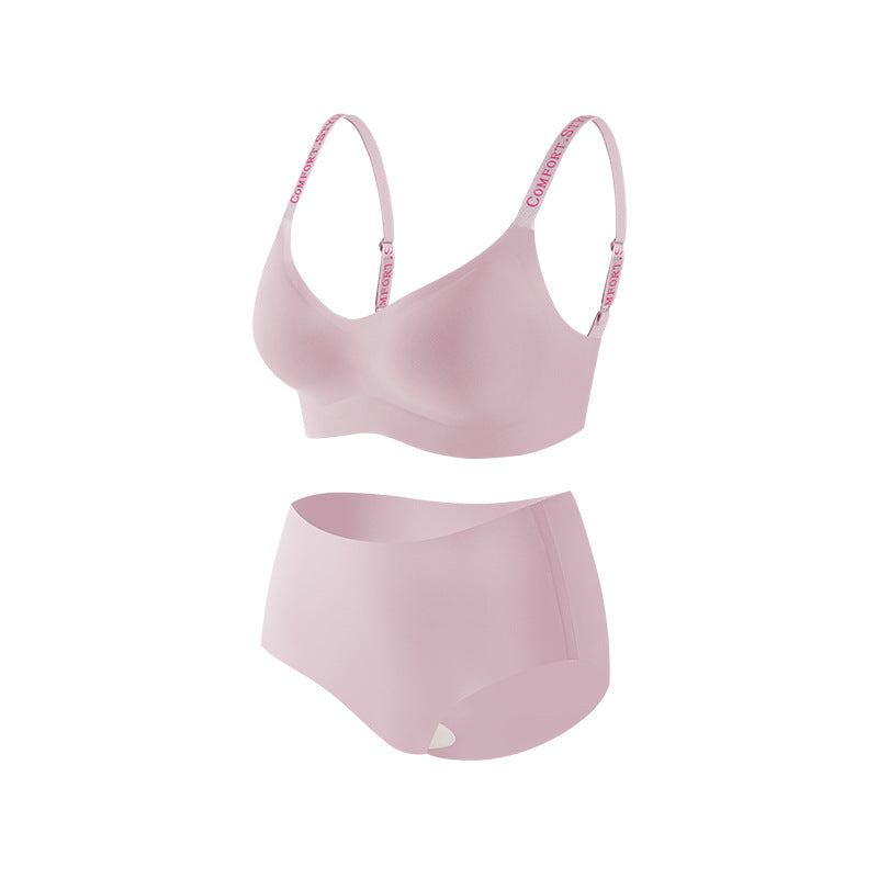 Women's Herbal Letter Braces Underwear Seamless Lifting Bras