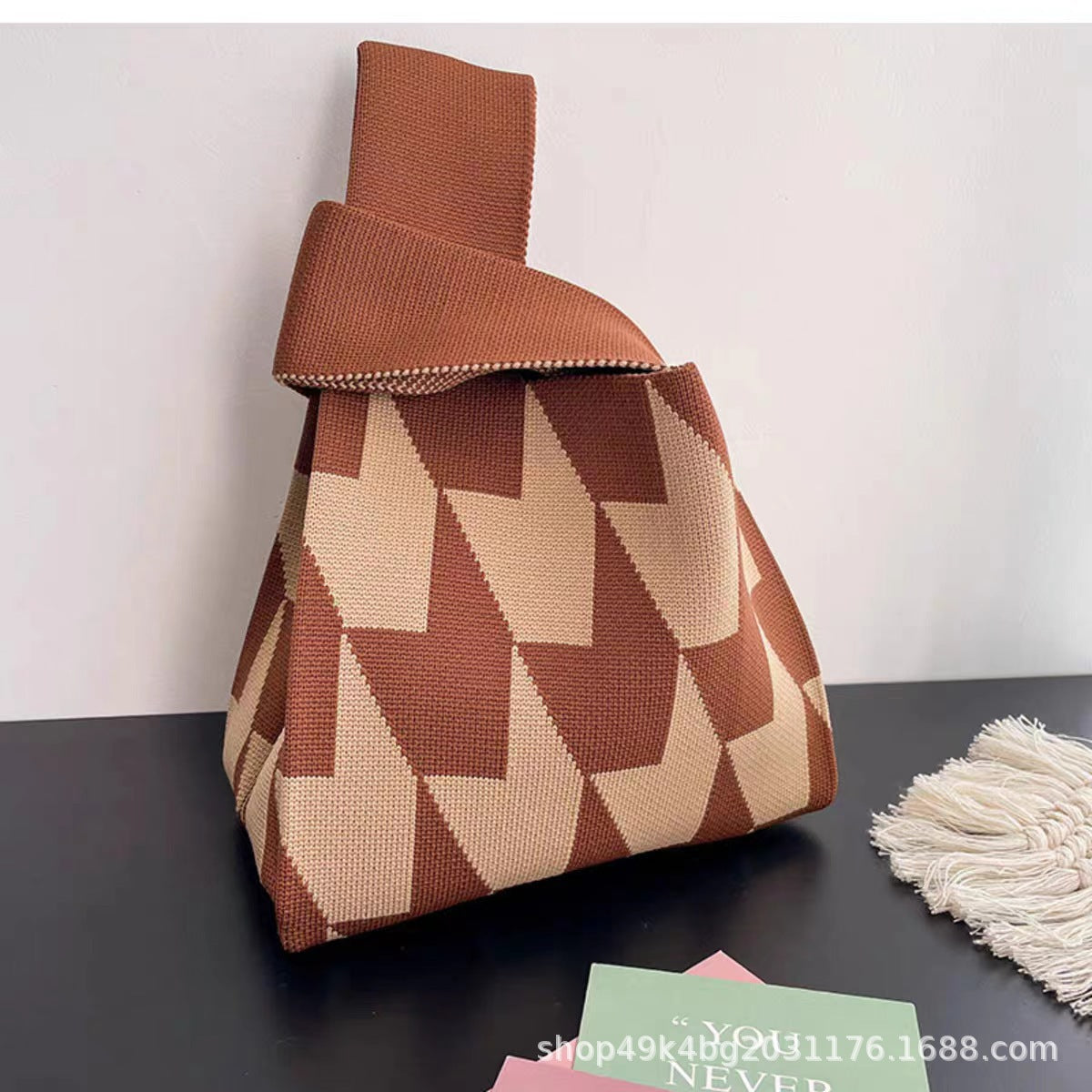 Korean Style Striped High Sense Contrast Handbags