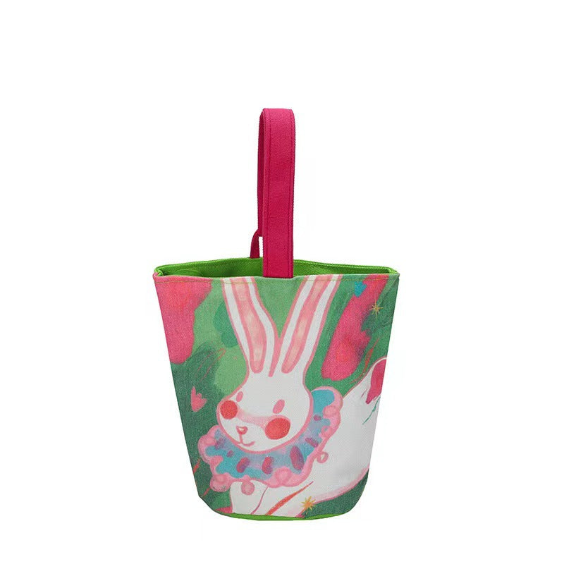 Illustration Portable Hand Carrying Out Snack Handbags