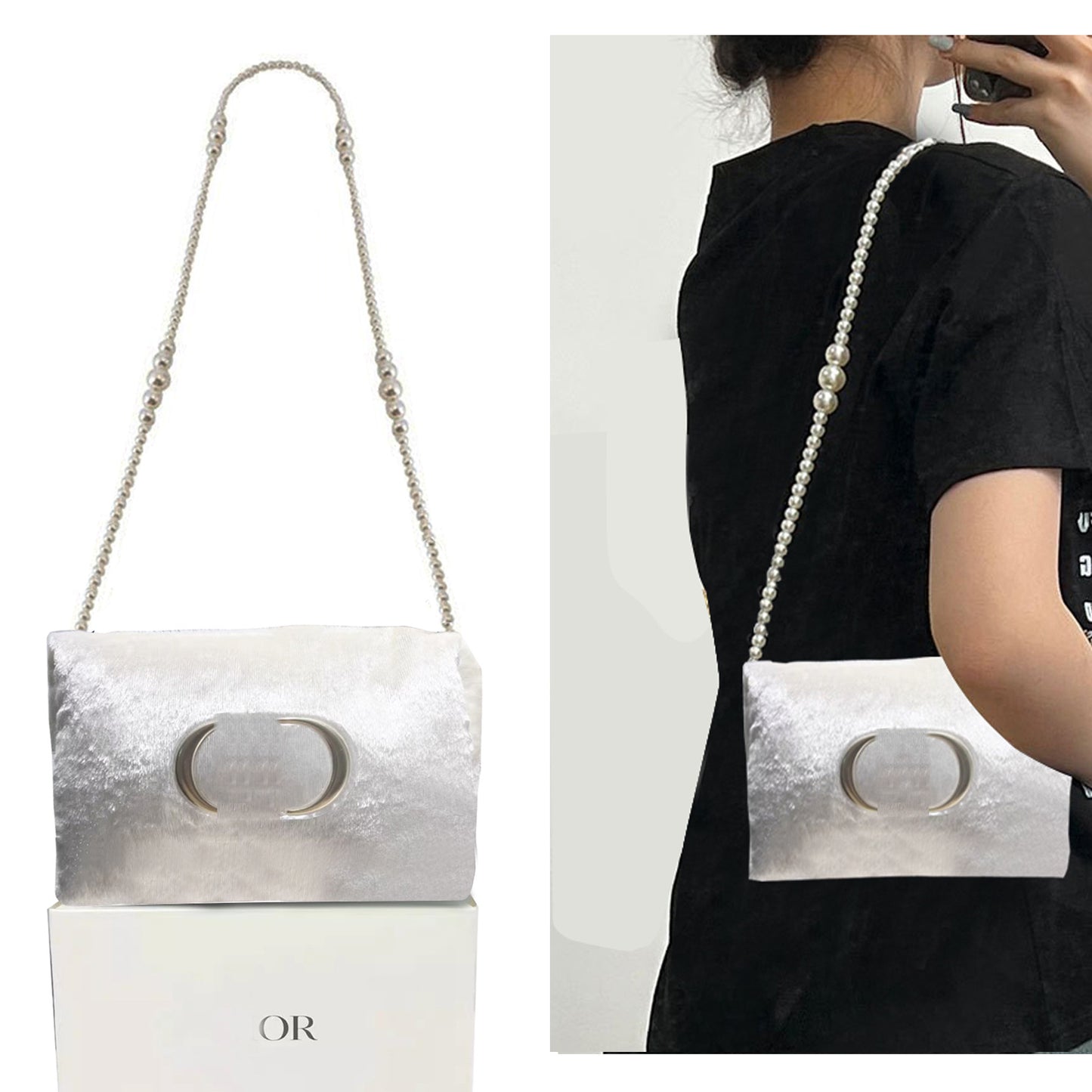 White Space Cotton Super Soft Feeling Portable Cosmetic Bags