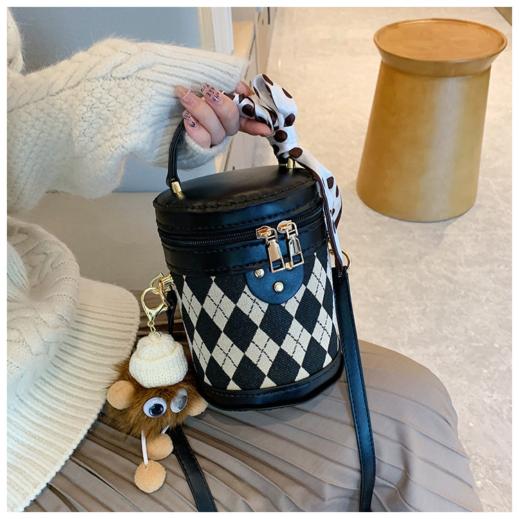 Material Rhombus Portable Homemade Fashion Western Style Bags