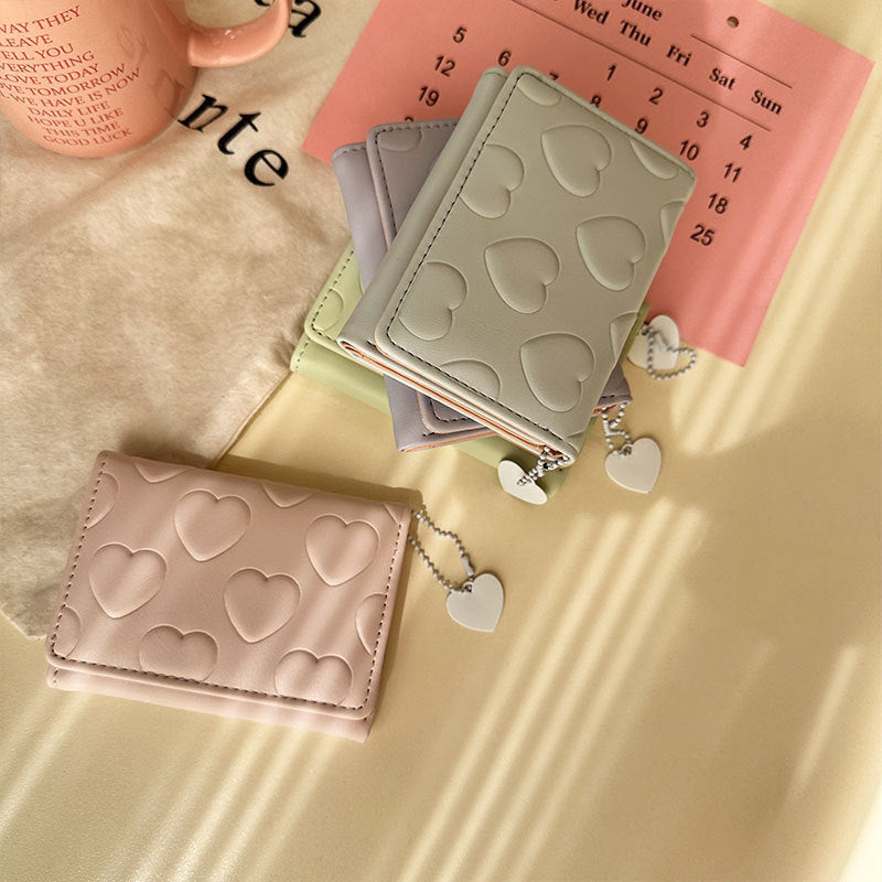 Korean Style Cute Refreshing Trifold Niche Ladies Wallets