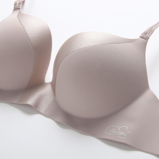 Women's One-piece Seamless Wireless Glossy Underwear Push-up Everyday Bras