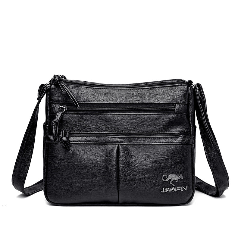 Women's Soft Leather Retro Simple Fashion Large Shoulder Bags