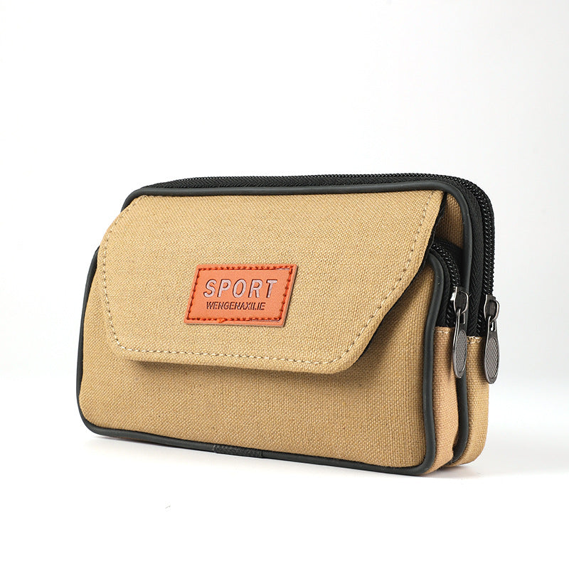 Men's Canvas Mobile Multifunctional Construction Site Men's Waist Packs