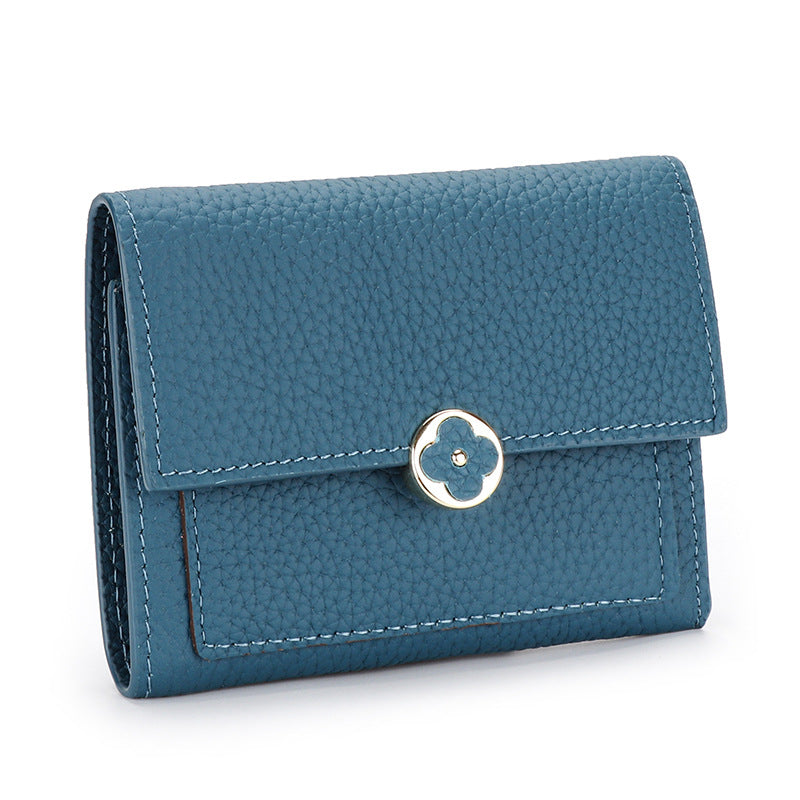 Women's Leather Short Soft Cowhide Pure Ladies Wallet