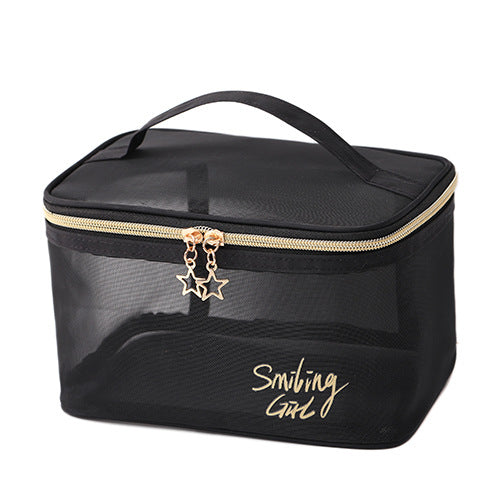 Slouchy Storage Flocking Mesh Love Wash Lock