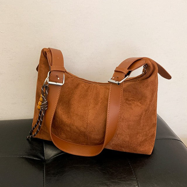 Vintage Suede Commuter Large Capacity Totes Women's Shoulder Bag