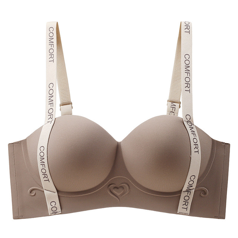 Women's Push Up Big Upper Support Upright Seamless Wireless Lingerie Sets