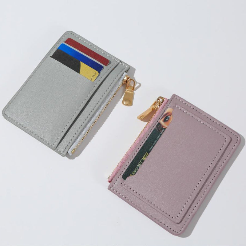 Korean Zip Candy Color Bus Bank Card Holder