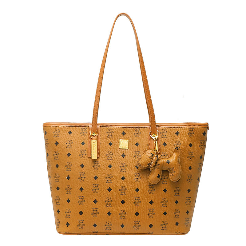 Bear Printed Large Capacity Totes High-grade Light Handbags
