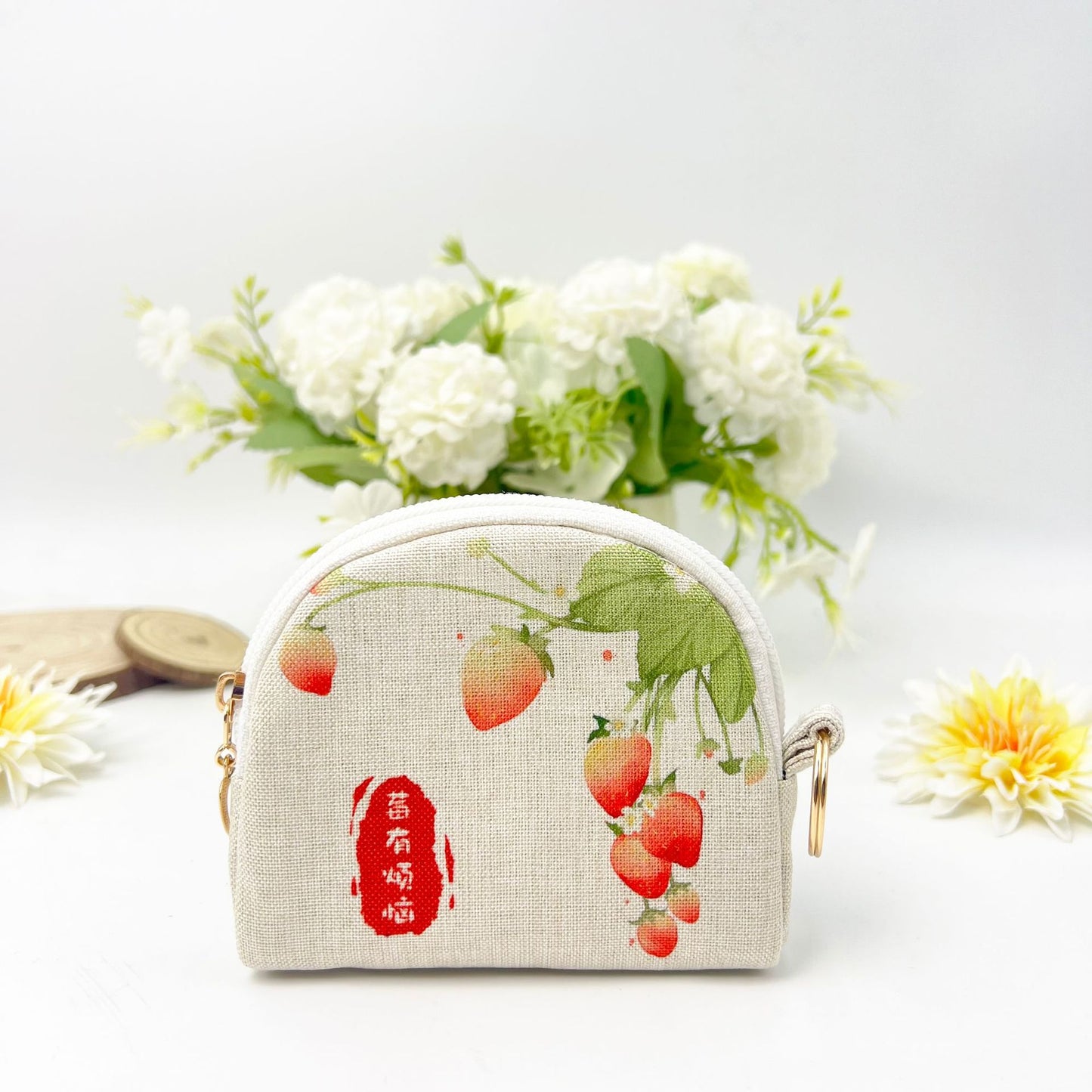 Hot Stamping Zipper Shell Portable Storage Coin Purses