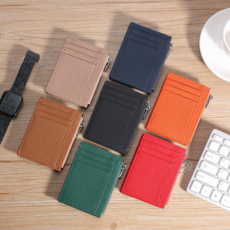 Women's & Men's & Leather Bus Credit Document License Card Holder