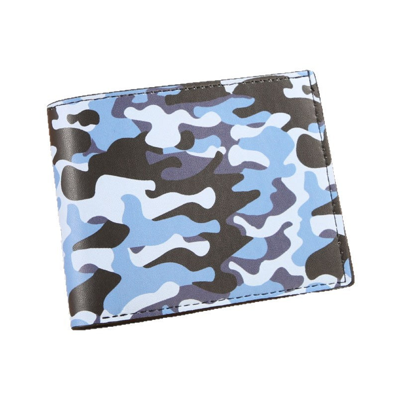 Men's Horizontal Camouflage Printed Two-fold Multiple Slots Cash Men's Wallet