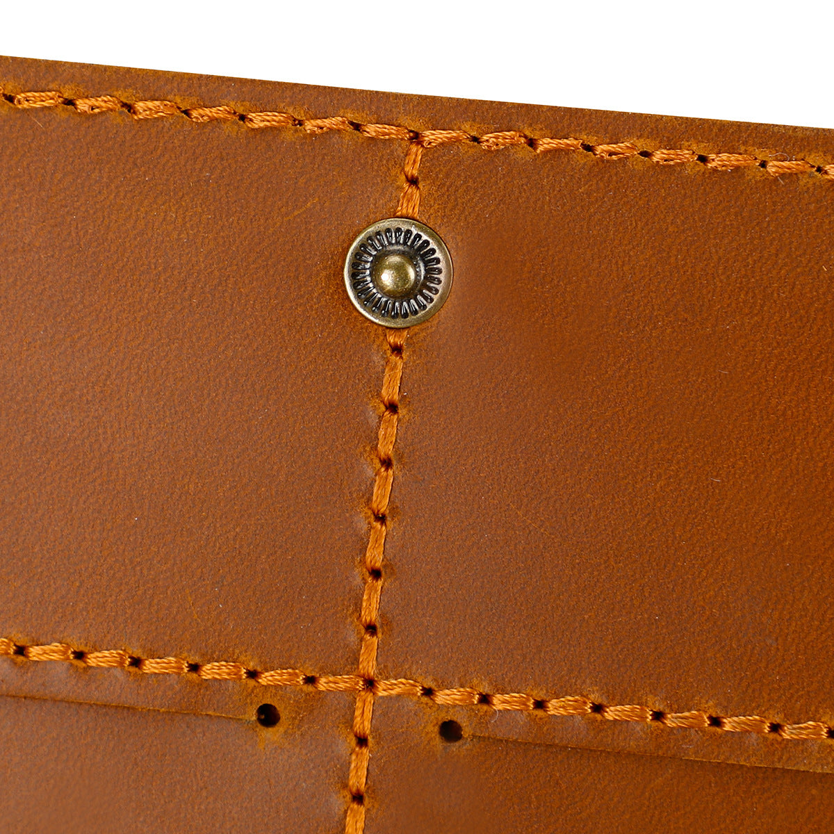Men's Creative Diy Thread Personality Crazy Horse Leather Long Clutch Passport Men's Wallet
