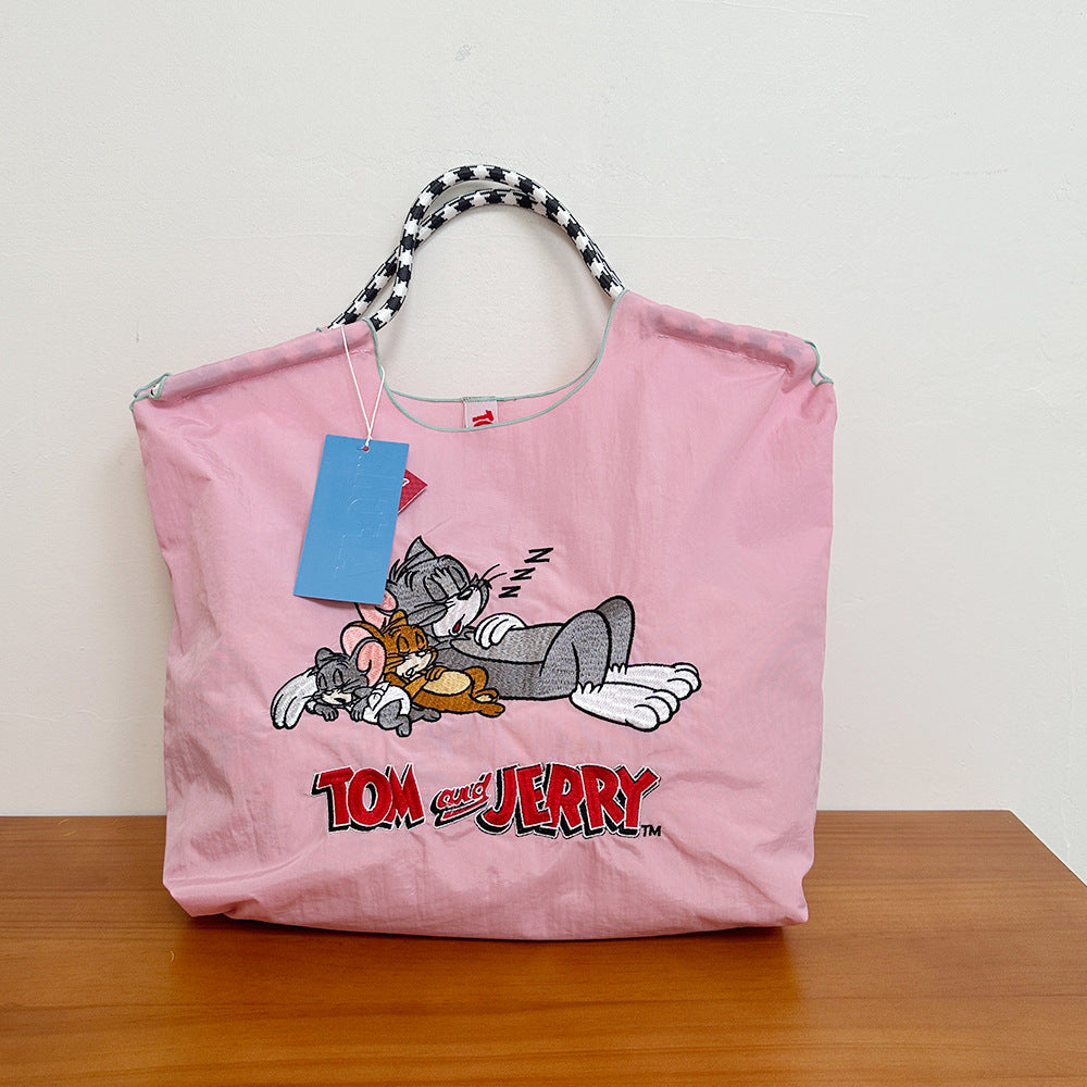 Authorized Embroidered Shopping Female Cartoon Fashion Portable Shoulder Bags