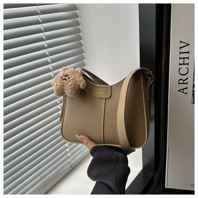 Women's Retro Textured Fashion Large Capacity Solid Color Women's Shoulder Bag