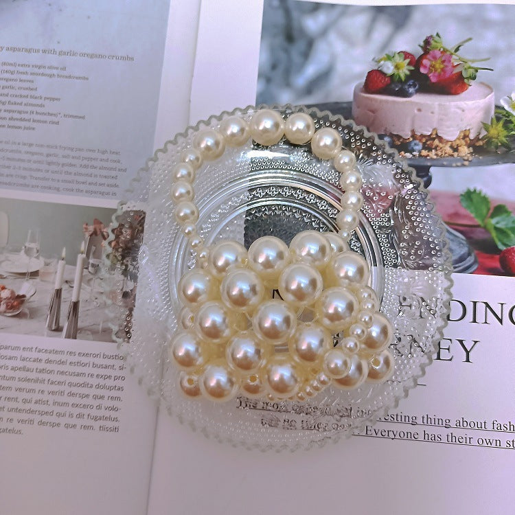 Gradually Pearl Portable Beaded Handmade Beads Niche Handbags