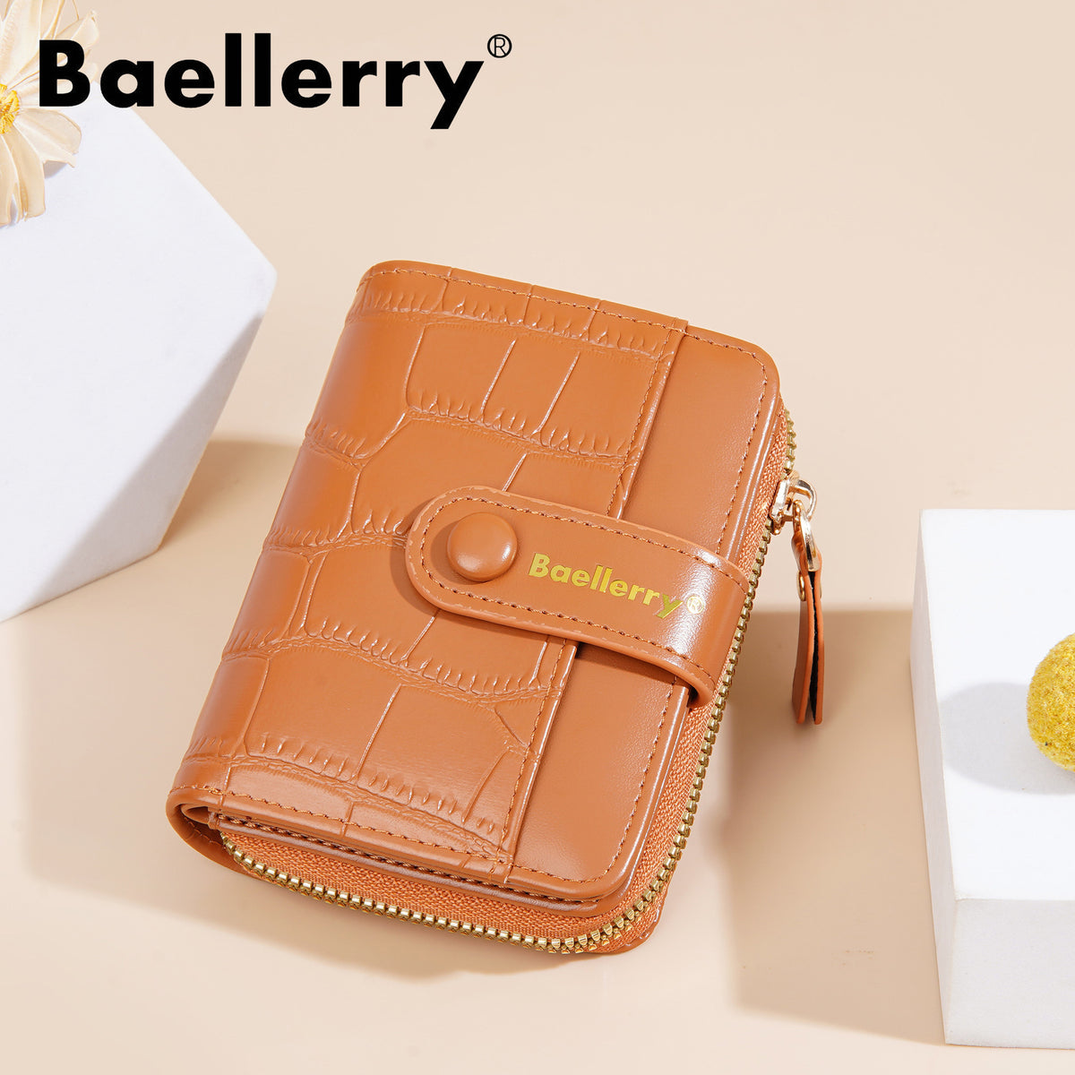 Women's High-grade Short Stone Pattern Multiple Slots Coin Purses