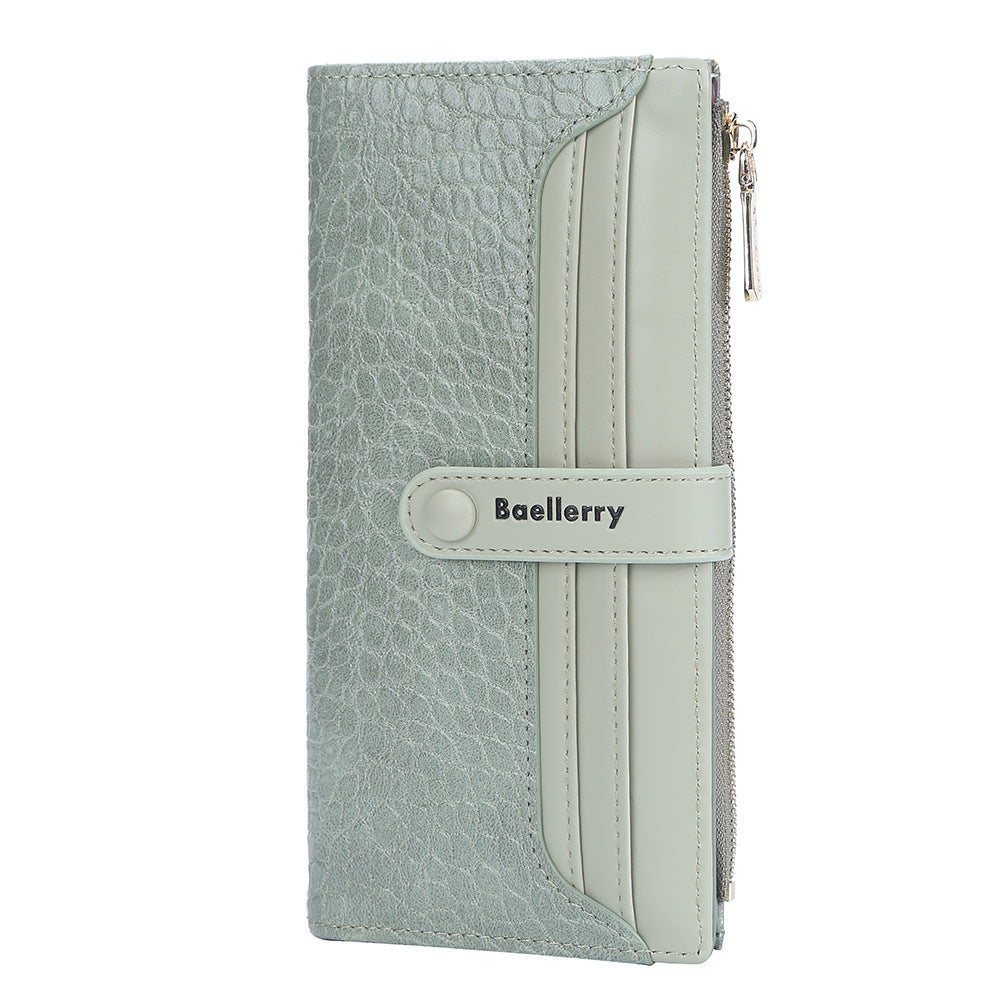 Women's Long Korean Style Stone Pattern Clutch Card Holder