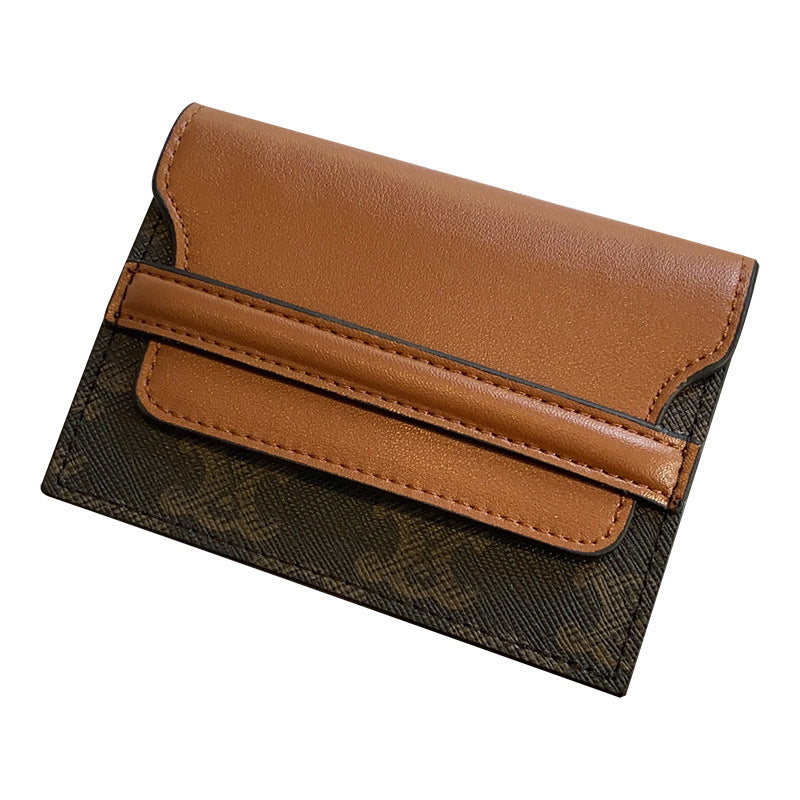Women's Early Spring Clamp Multiple Slots Genuine Leather Card Holder