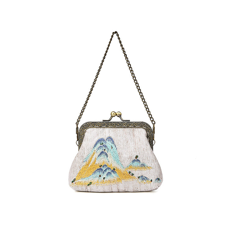 Maple Leaf Ancient Style Cheongsam Banquet Mother's Day Handbags