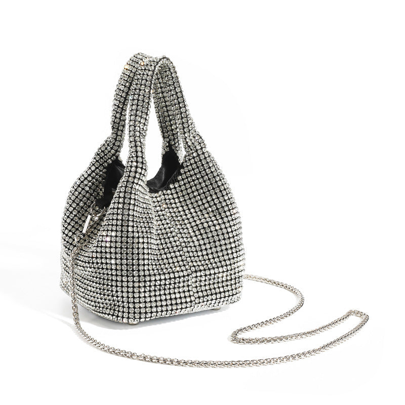Women's King Full Diamond Rhinestone Chain Bags
