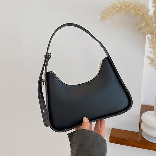 Solid Color Simple Textured Fashion Style Shoulder Bags