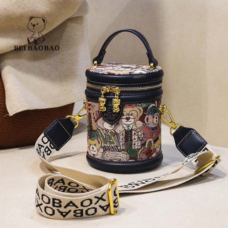 Women's Source Fashion Round Cute Bear Women's Messenger Bag