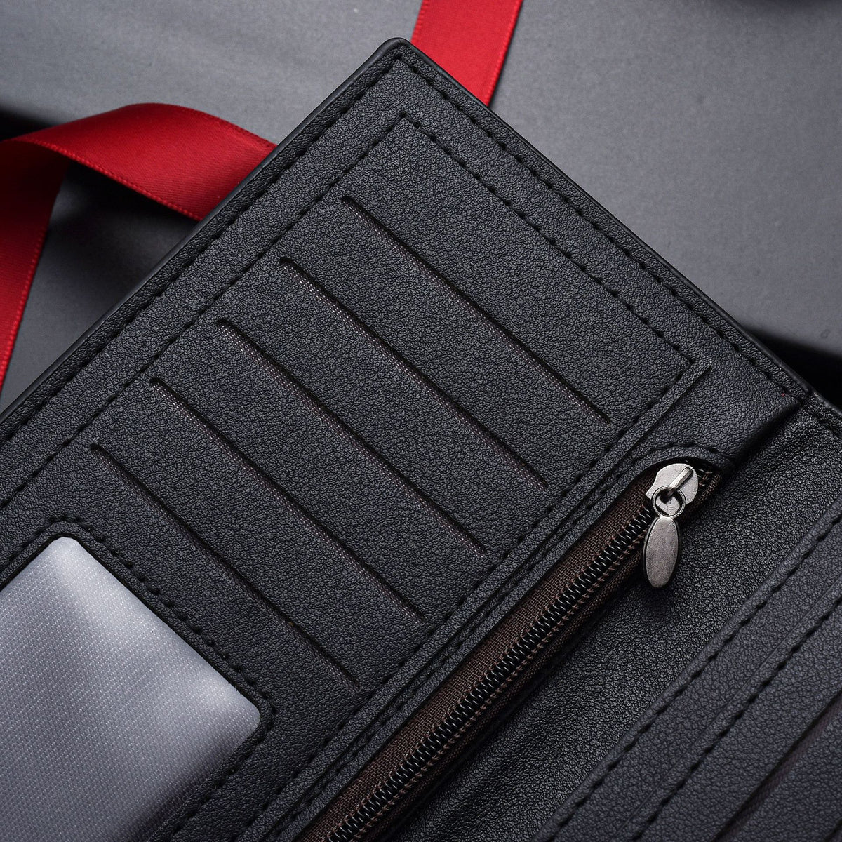 Men's Oil Wax Leather Business Letter Style Long Men's Wallet