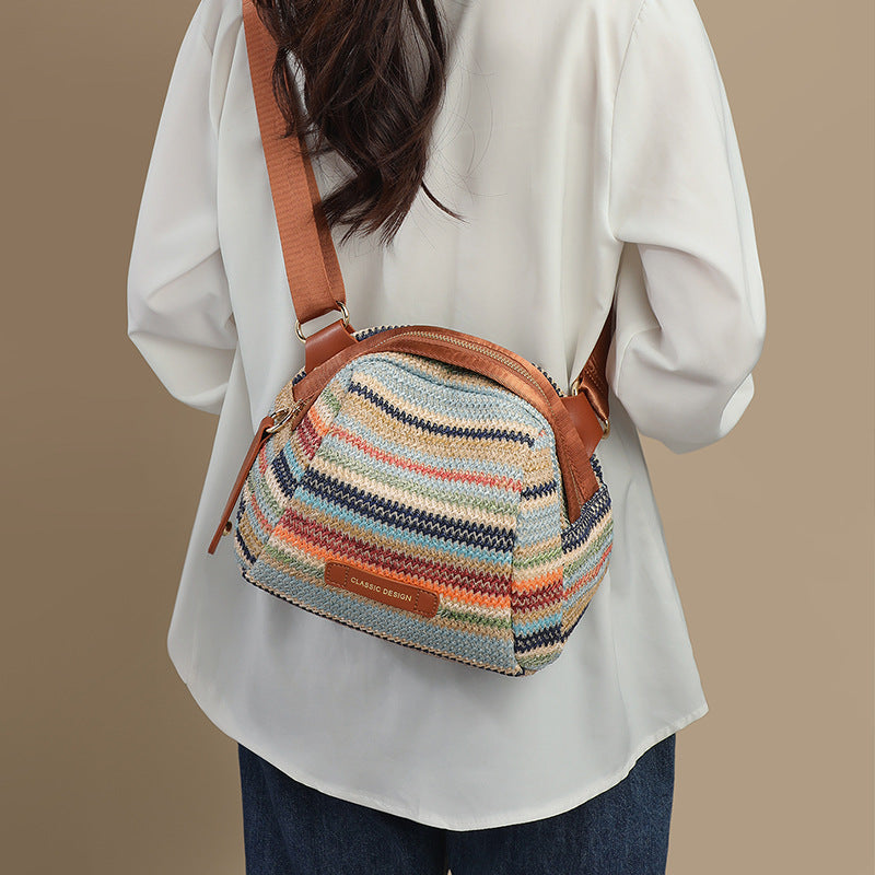 Women's High-grade Rainbow Commuter Shell Shopping Versatility Women's Messenger Bag