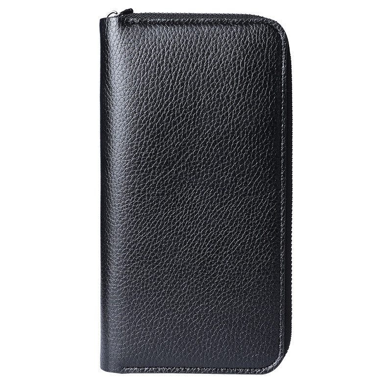 Men's Zipper Large Capacity Clutch Mobile Business Men's Wallets